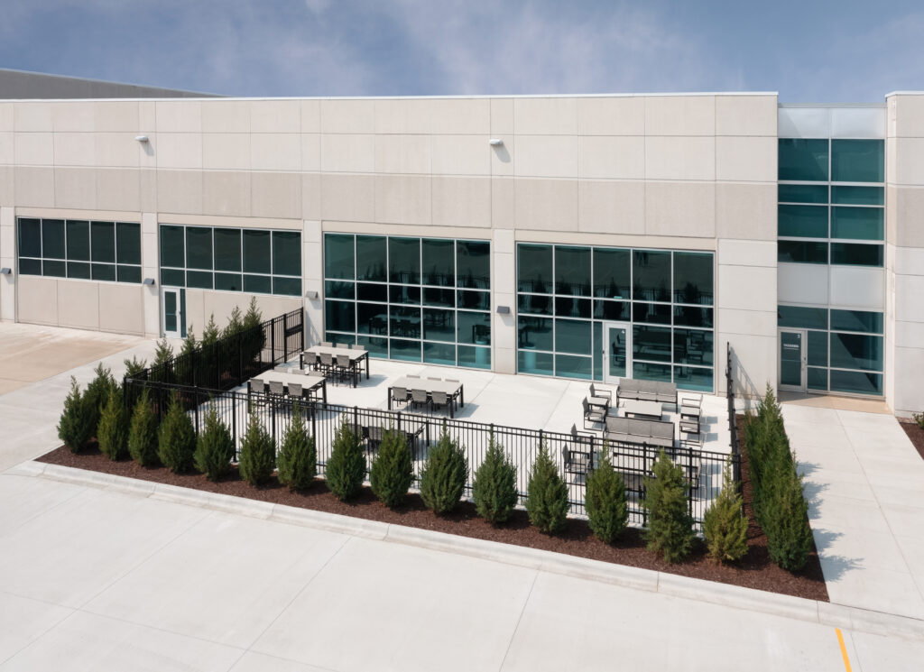 Yaskawa America outdoor patio