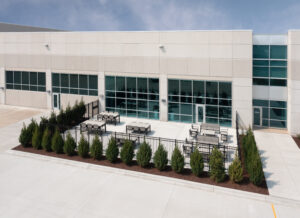 Yaskawa America outdoor patio