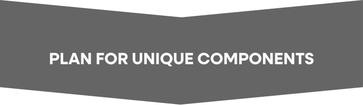 Plan for unique components
